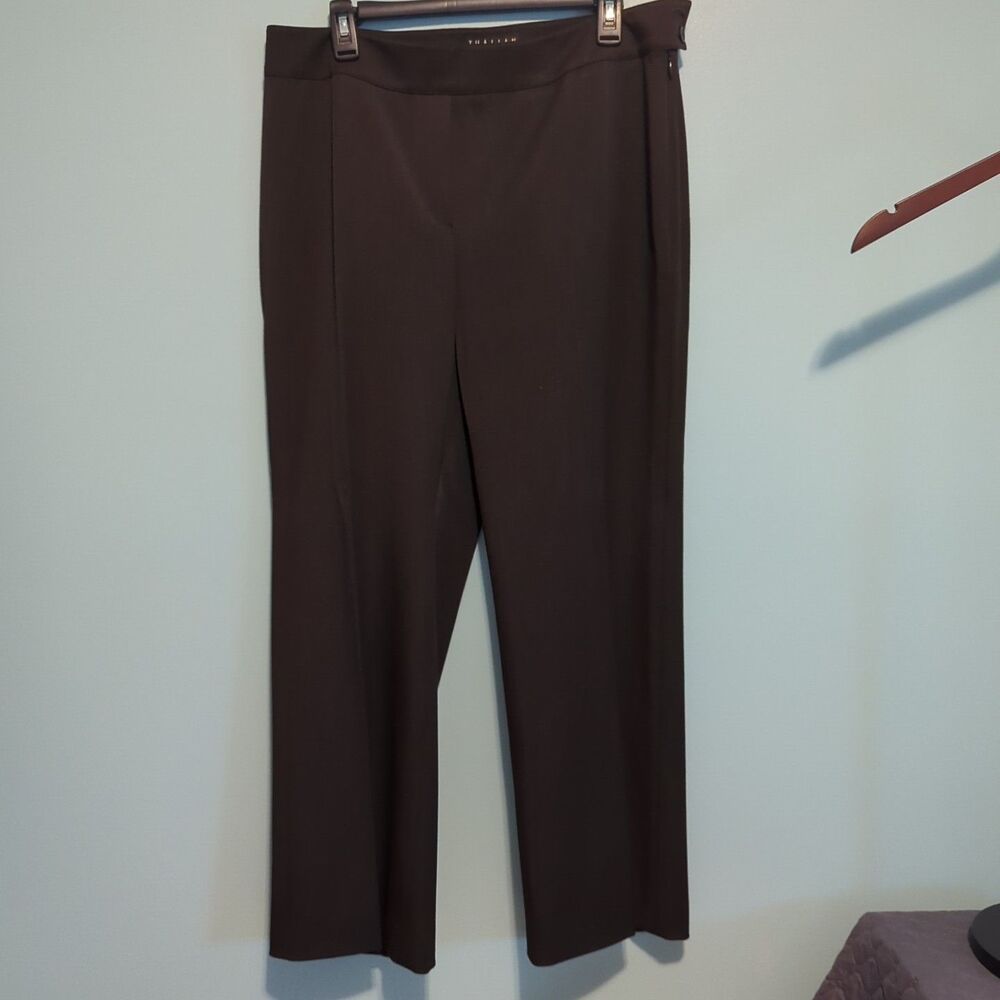 Thalian 14 Brown Ponte Side Zip Dress Womens Pants